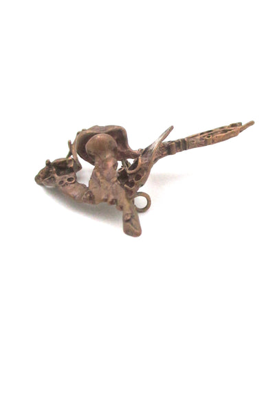 Juhls Norway large sculptural 'Tundra' bronze brooch - rare