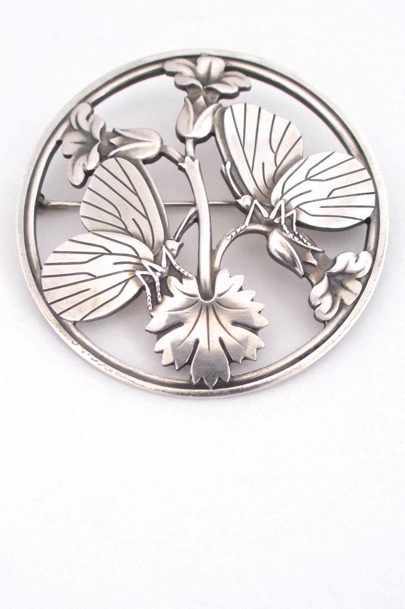 Georg Jensen large butterfly brooch #283 by Arno Malinowski