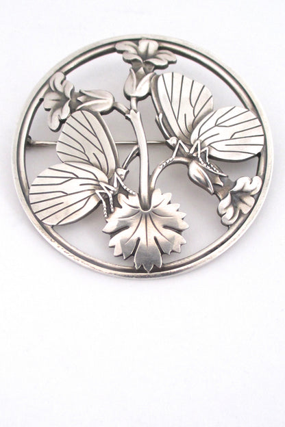 Georg Jensen large butterfly brooch #283 by Arno Malinowski