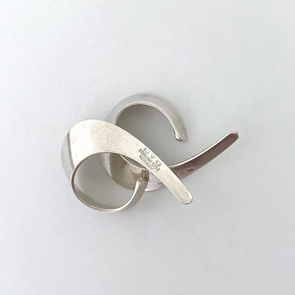 Plus Design Norway silver 'Sling' ear cuffs ~ Tone Vigeland