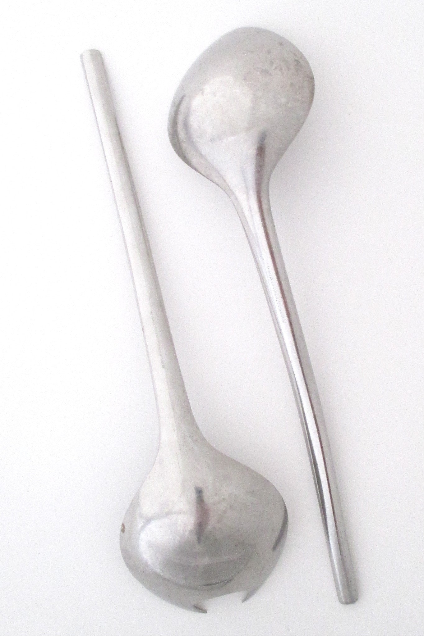 Gerog Jensen Denmark vintage stainless steel Tuja Tanaquil salad servers