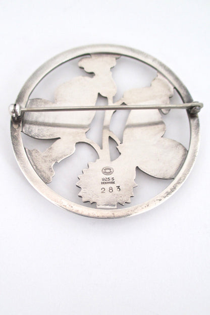 Georg Jensen large butterfly brooch #283 by Arno Malinowski