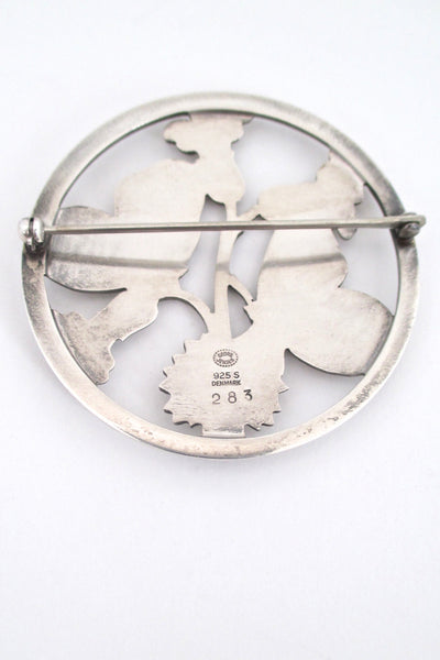 Georg Jensen large butterfly brooch #283 by Arno Malinowski