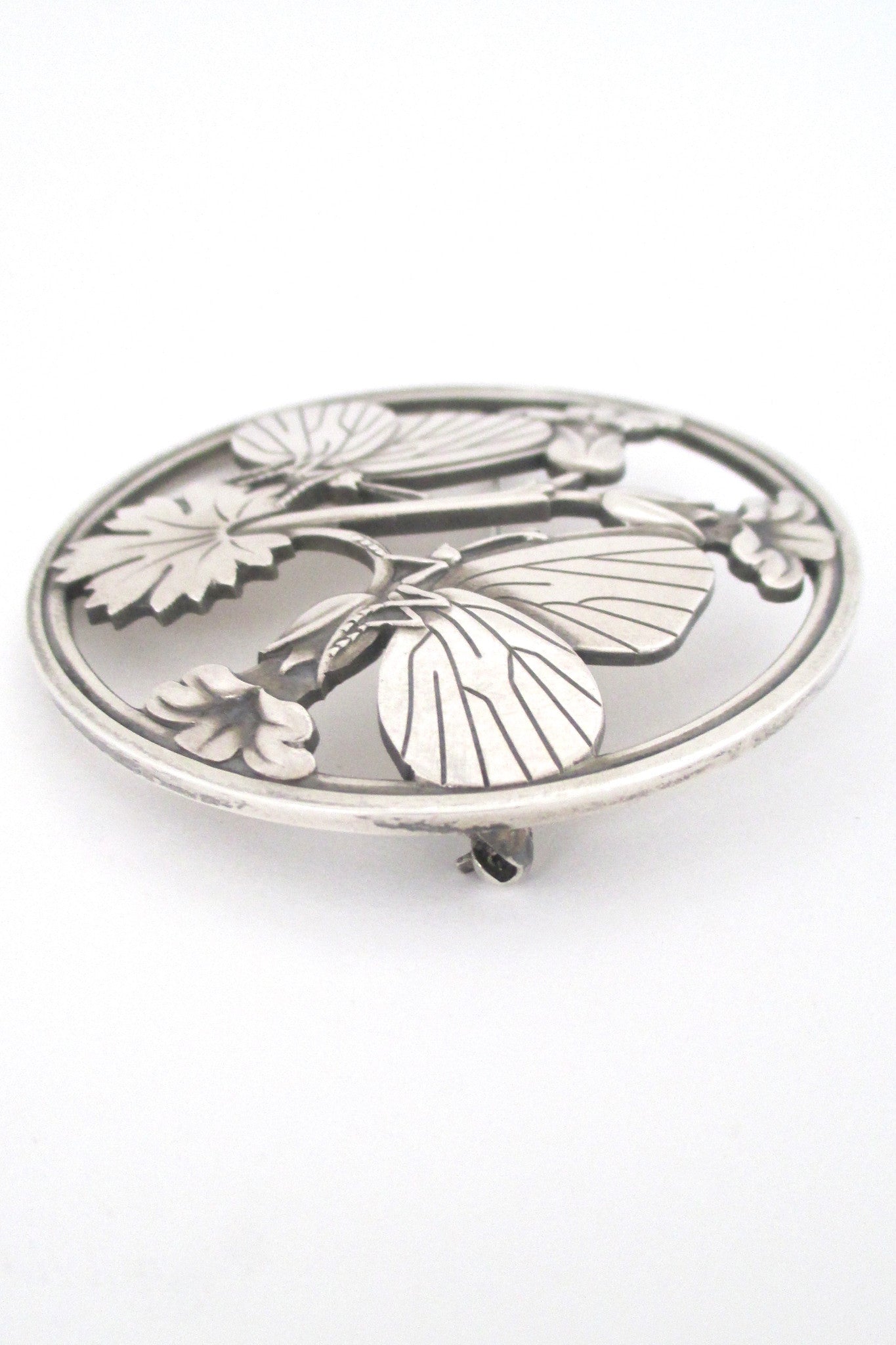 Georg Jensen large butterfly brooch #283 by Arno Malinowski
