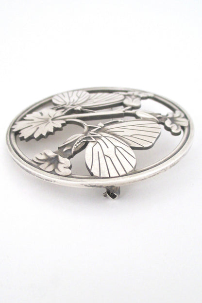Georg Jensen large butterfly brooch #283 by Arno Malinowski