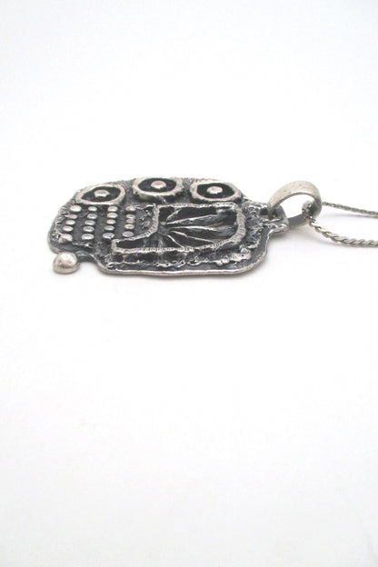 Guy Vidal large dimensional pendant necklace