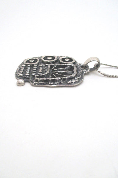 Guy Vidal large dimensional pendant necklace