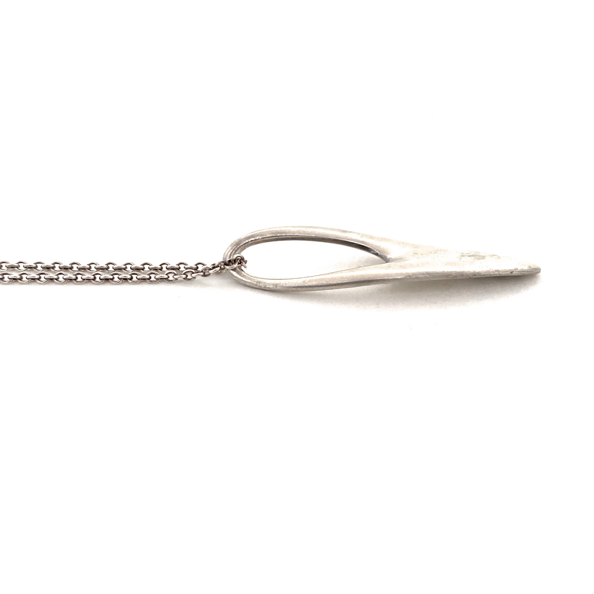 profile Georg Jensen Denmark vintage silver Zephyr necklace #500 Regitze Overgaard Scandinavian Modernist jewelry design