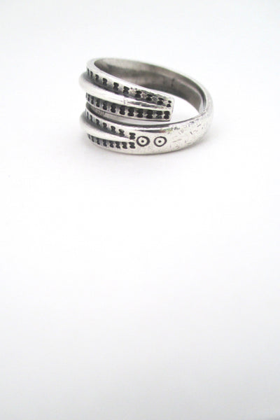 profile David Andersen Norway vintage Scandinavian silver Saga ring Nordic design