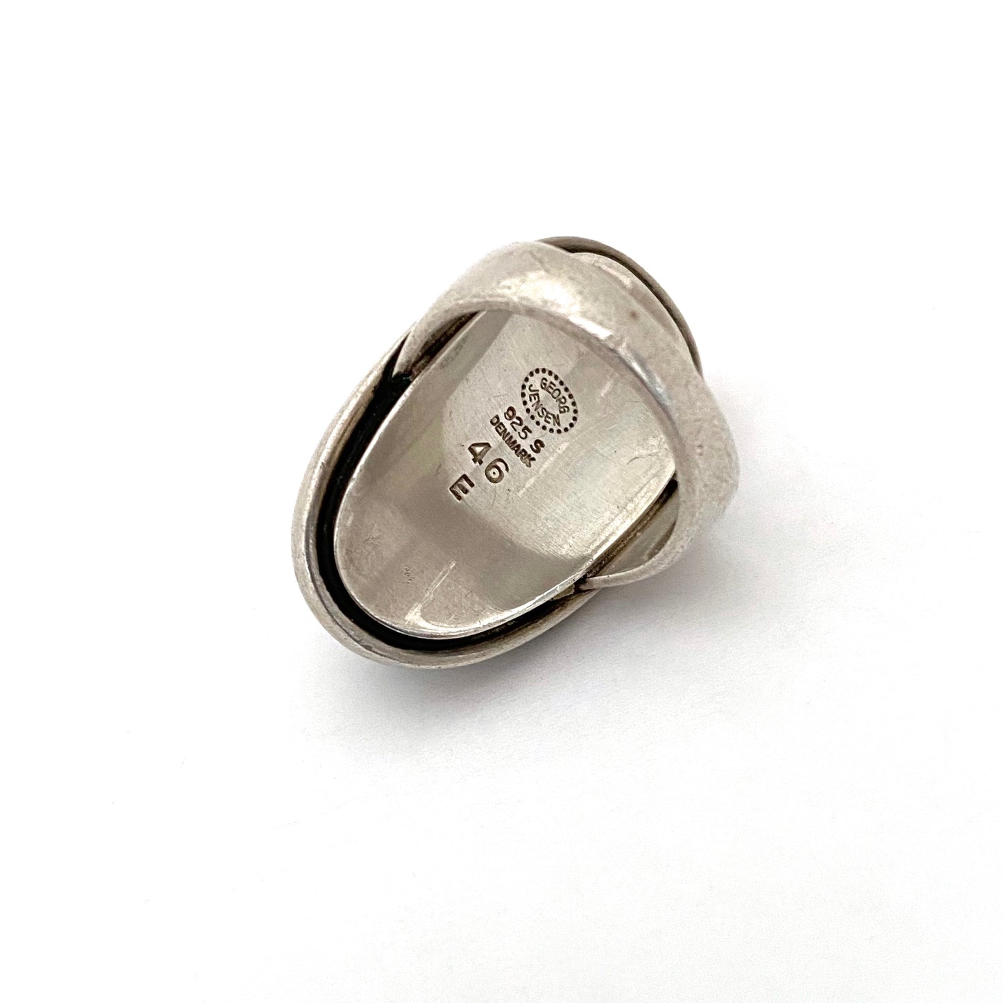 Georg Jensen extra large silver & tiger eye ring #46E ~ Harald Nielsen