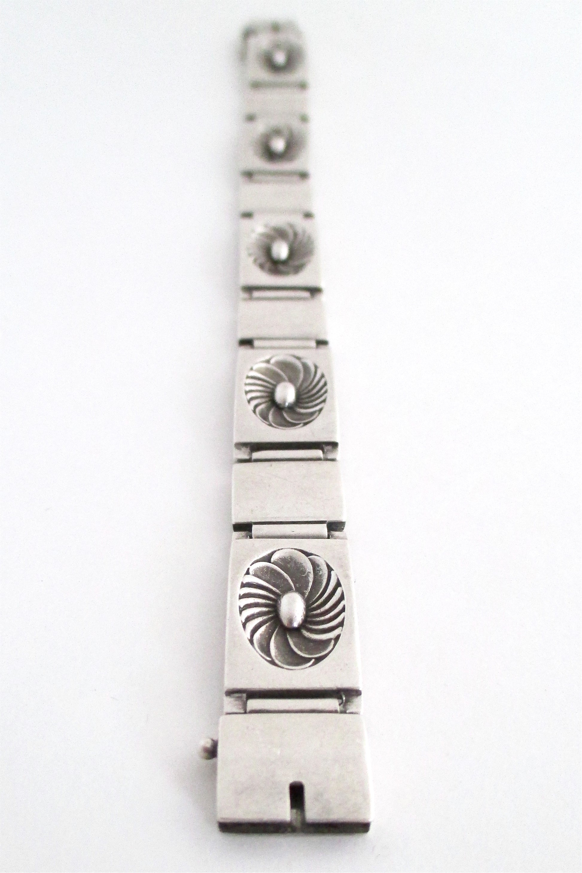 Georg Jensen Denmark vintage silver heavy link bracelet # 56 by Henry Pilstrup