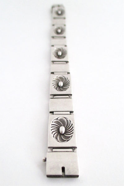 Georg Jensen Denmark vintage silver heavy link bracelet # 56 by Henry Pilstrup