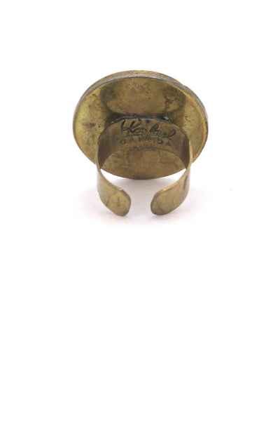 Rafael Canada brass & blue & white swirl ring