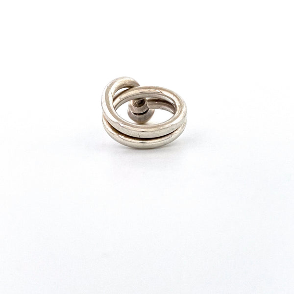 vintage silver & 14k gold ring ~ postmodern design