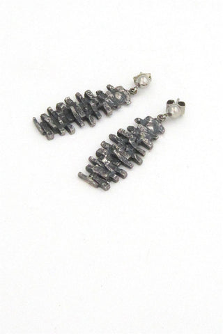 Canadian Modernist Guy Vidal pewter drop earrings
