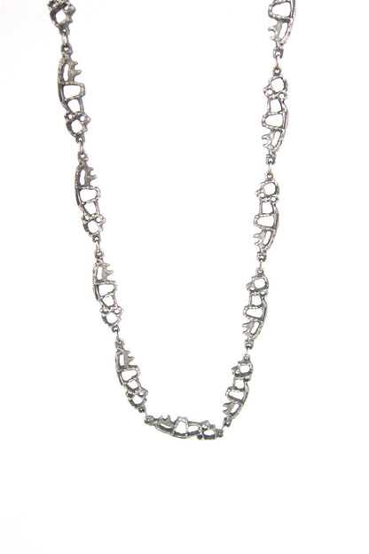 Guy Vidal brutalist vintage pewter necklace