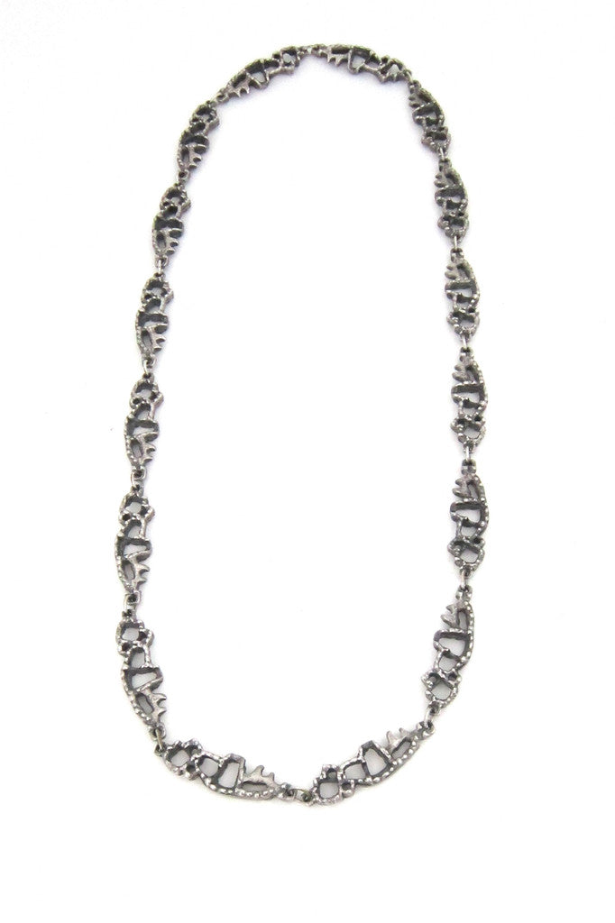 Guy Vidal brutalist openwork necklace