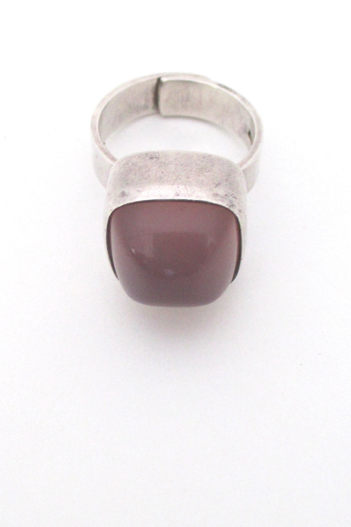 Elis Kauppi large pink lavender chalcedony ring