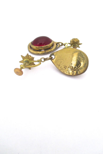 Rafael Canada drop earrings - red
