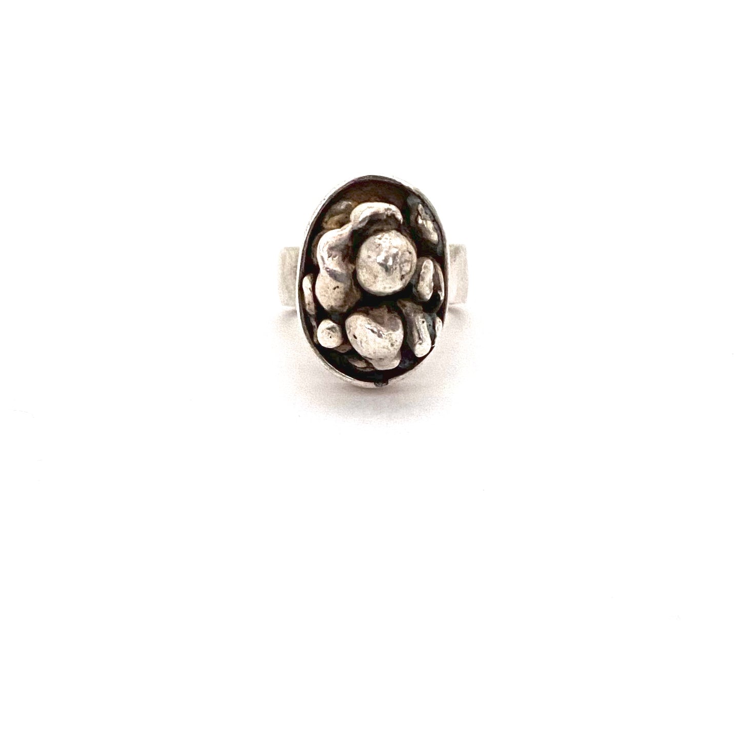 vintage heavy silver ring ~ studio made
