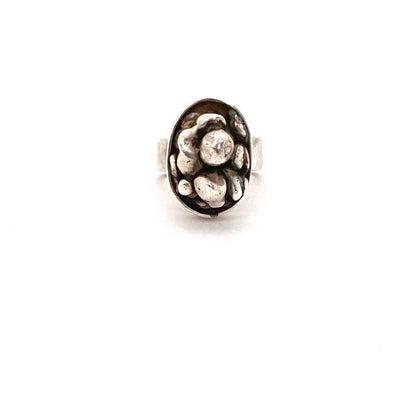 vintage heavy silver ring ~ studio made