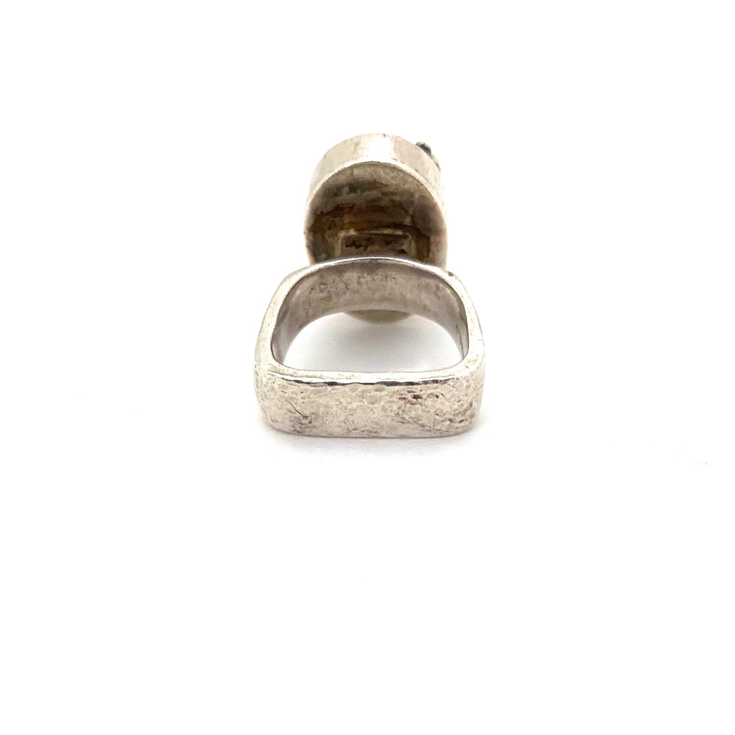 vintage heavy silver ring ~ studio made