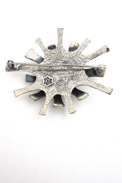 Guy Vidal atomic starburst brooch
