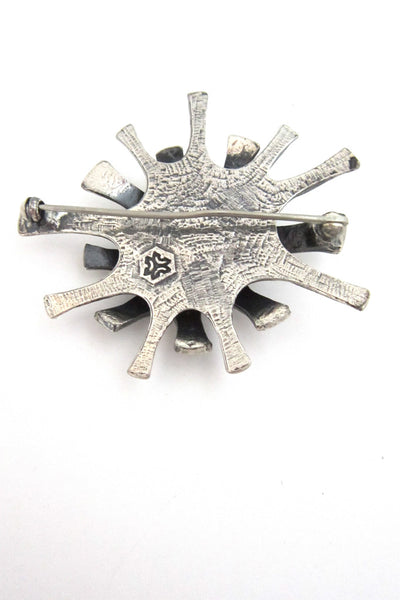Guy Vidal atomic starburst brooch
