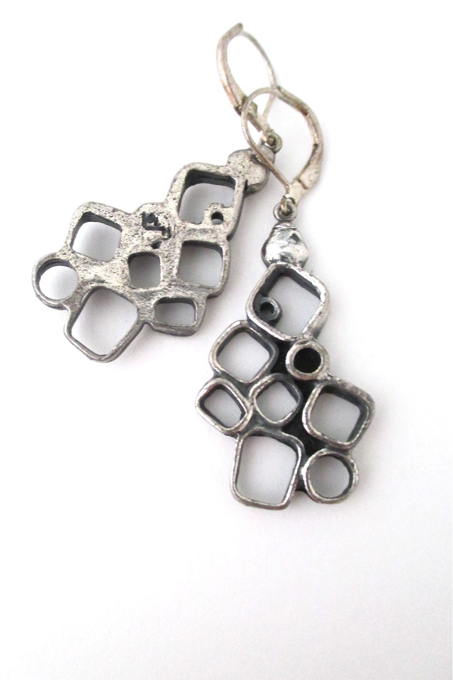 Guy Vidal Canada 'squares & circles' drop earrings
