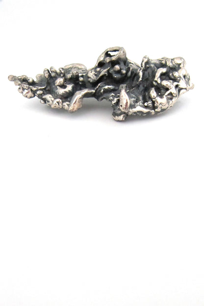 Guy Vidal large, deeply textured brooch