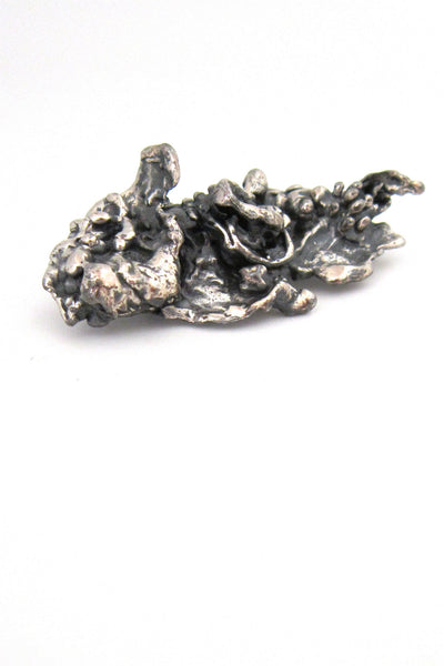 Guy Vidal large, deeply textured brooch