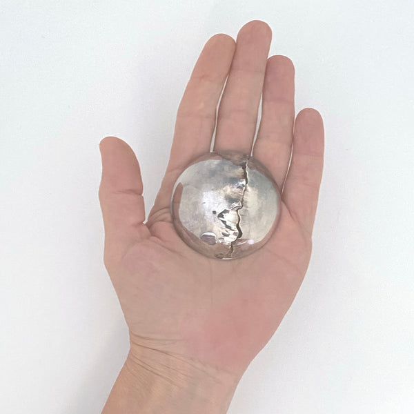 scale large vintage sterling silver Modernist pendant brooch