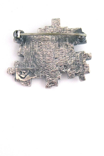 Guy Vidal cubes brooch
