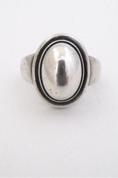 Georg Jensen Denmark vintage modernist silver ring #46B by Harald Nielsen