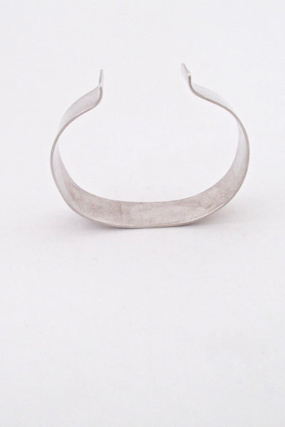 profile Peter von Post Sweden vintage silver cuff bracelet Scandinavian Modernist design