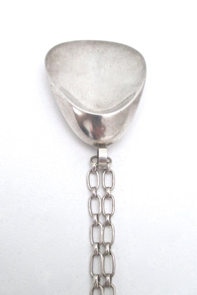 detail Georg Jensen Denmark vintage silver Scandinavian Modernist shell necklace 328 by Nanna Ditzel