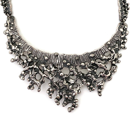Guy Vidal brutalist bib necklace ~ repair