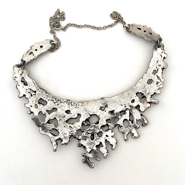Guy Vidal brutalist bib necklace ~ repair