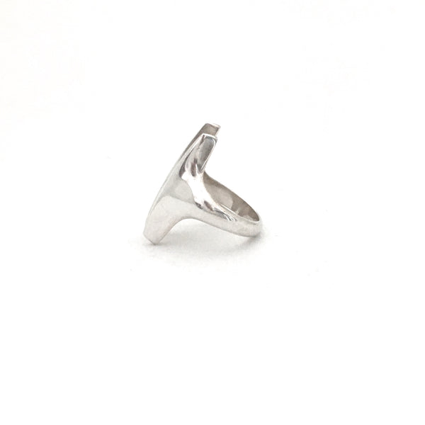 profile Georg Jensen Denmark vintage silver ring 126 by Henning Koppel Scandinavian Modernist jewelry design