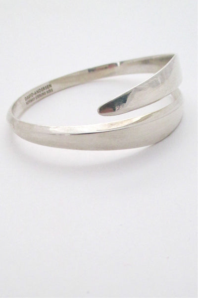 David-Andersen Norway vintage Scandinavian Modernist sterling silver wrap bracelet