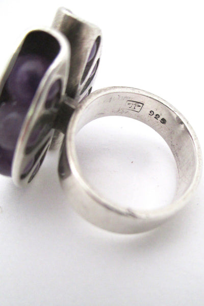 Elis Kauppi amethyst 'double fan' ring