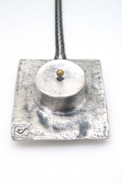 Guy Vidal rare kinetic shadowbox pendant necklace