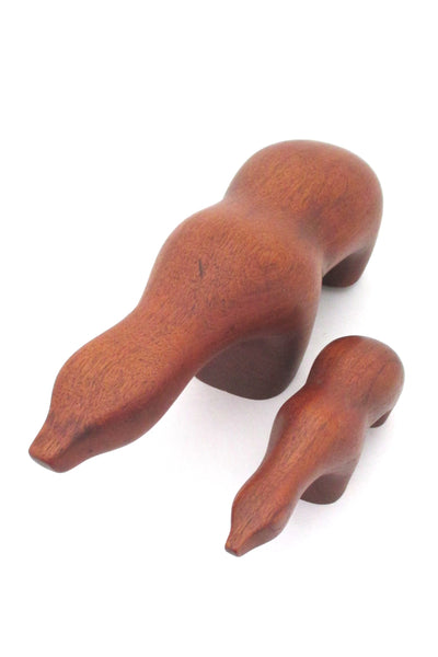 teak polar bear sculptures - Arne Tjomsland