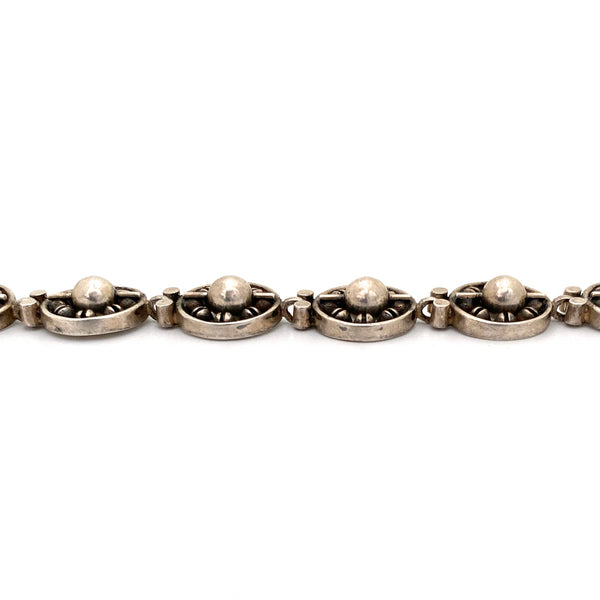 profile Jorma Laine Kultateollisuus Ky Finland vintage silver link bracelet 1971 Scandinavian Modernist jewelry design