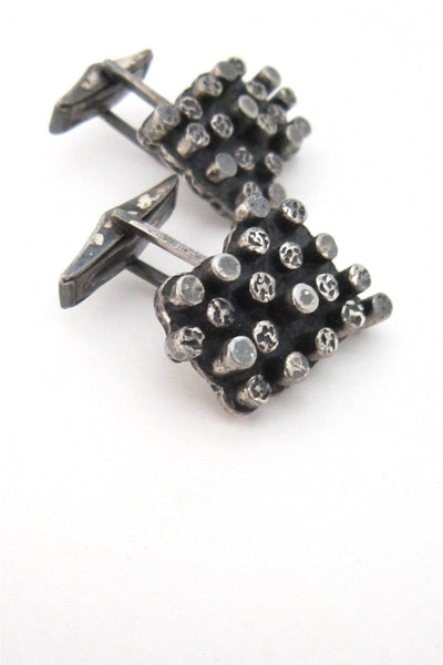Robert Larin raised dots cuff link set