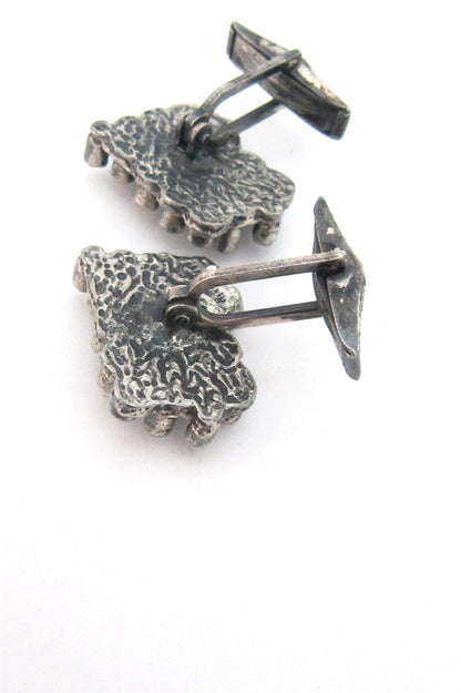 Robert Larin raised dots cuff link set