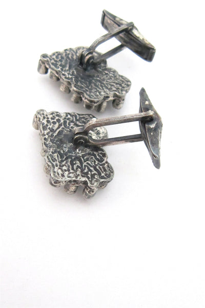 Robert Larin raised dots cuff link set