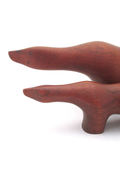teak polar bear sculptures - Arne Tjomsland