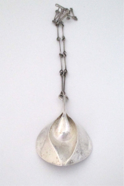Matti Hyvarinen Finland vintage Scandinavian Modernist large sterling silver pendant necklace