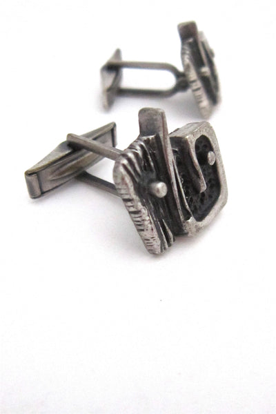 Guy Vidal abstract face cuff links